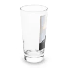 マイクロブタのフィグの横顔と夕陽 Long Sized Water Glass :left