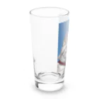 棕櫚竹工房の青空にゃんこ Long Sized Water Glass :left