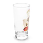 山歌和樂陽 浮世絵　Yamakawa Rakuyou UKIYOEの猫花魁　Neko Oiran　お手紙書く前 Long Sized Water Glass :left