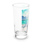 元ソムリエ今ソムリ絵あざらしば子のグッズ売り場の黒柴ふゆこと男子。小物 Long Sized Water Glass :left