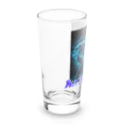 RATELの繊細なタッチで軽快なネオンブルーのヒップホップダンスバトルデザイン Long Sized Water Glass :left