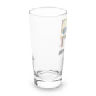 はずれ馬券屋の馬イラスト544 競馬は情報戦 黒 Long Sized Water Glass :left