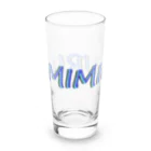  #satisfyingのMIMIQURU ミミキュル　ブルー夏文字 Long Sized Water Glass :left