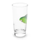 森図鑑の[森図鑑] サザナミインコ緑色 Long Sized Water Glass :left