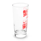 文豪館の蟹工船（小林多喜二）文豪・文学・文字赤 Long Sized Water Glass :left