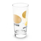 LalaHangeulの卵 生卵 半熟 完熟⁉︎　韓国語デザイン Long Sized Water Glass :left