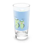 恙無く鳴く夏のカッパ兄・弟・父 Long Sized Water Glass :left