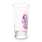 アコウテのイソヒヨドリとブーゲンビリア Long Sized Water Glass :left