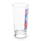 結華の障害者アート 手描きイラスト カラフル ハート Long Sized Water Glass :left