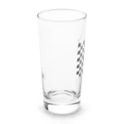 tealblueの市松模様　白黒 Long Sized Water Glass :left