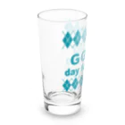 キッズモード某のチャリロゴアーガイル(mint) Long Sized Water Glass :left