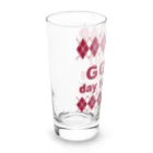 キッズモード某のチャリロゴアーガイル(azuki) Long Sized Water Glass :left