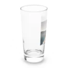 manopinoのおしゃれな街！サントリーニ島 Long Sized Water Glass :left