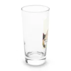 コハクのカーテンレールからニャンコ🐱 Long Sized Water Glass :left