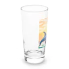 街の雑貨屋さんのドット絵キュートホエールコレクション Long Sized Water Glass :left