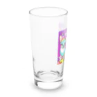 チワワ愛好家ショップのかぼちゃ大騒動！ハロウィン・チワワトリオの楽しいパーティー Long Sized Water Glass :left