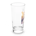 Stylishの女性の微笑み Long Sized Water Glass :left