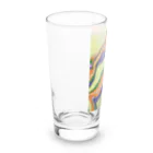 Nart8のマーブル模様(パープル✖️グリーンオレンジ✖️イエロー) Long Sized Water Glass :left