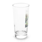 ワンダーワールド・ワンストップの鯉が泳ぐ池　水彩画調② Long Sized Water Glass :left