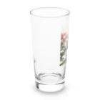 ワンダーワールド・ワンストップの鯉が泳いでいる水彩画調の池③ Long Sized Water Glass :left