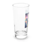 猫の憩い場の夜空を見つめる猫 Long Sized Water Glass :left