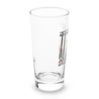 ハチワレにゃんこの軌跡の鳥居下のハチワレにゃんこ Long Sized Water Glass :left