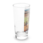 ワンダーワールド・ワンストップのアメリカ人女性がビール方野外で② Long Sized Water Glass :left