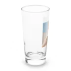 猫雑貨屋　ねこまろのアイスにかぶりつく猫 Long Sized Water Glass :left