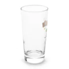 Wolf_Kamiyamaの恐竜キッズ、チョウチョを見つける Long Sized Water Glass :left