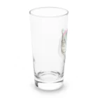 harupink🌸ペット似顔絵illustのアメショのあかりちゃんピンクリボンversion Long Sized Water Glass :left