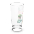 わんにゃんsucculentのトイプーと多肉植物 Long Sized Water Glass :left