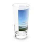 ブルームーンのあおぞらとびわこにいやされます。 Long Sized Water Glass :left