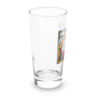 ReoReo-Artの青カクテルのステンドグラスアート Long Sized Water Glass :left