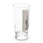 うねうねキャッチのエレガントなネコ Long Sized Water Glass :left