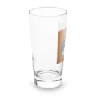 おしゃれなグッズ集のトナカイのドット絵　トナドット Long Sized Water Glass :left