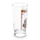 たまき工房の呑(どん)女武士の正月 Long Sized Water Glass :left