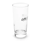 書道家スミノシンのことわざ　うんこんどん運根鈍（ローマ字） Long Sized Water Glass :left