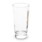 ブラックホワイトの美術館車 Long Sized Water Glass :left