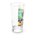 yoiyononakaのお餅と白黒猫 Long Sized Water Glass :left
