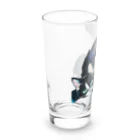 幸運のしっぽの黒猫と魔法の尻尾 Long Sized Water Glass :left