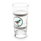 アニマル四字熟語の「Bird conservation」野鳥保護サーモンタンブラー Long Sized Water Glass :left