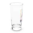 シロクマペンギンのブレザーセーラー服ミックス制服の女の子 Long Sized Water Glass :left