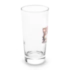 AutoArtistryのかわいいロングコートチワワ　アニメ風グッズ（おやすみバージョン） Long Sized Water Glass :left