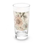 花柄グッズ専門店の淡い花柄 上品 大人っぽい Long Sized Water Glass :left