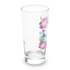 動物のいるデザインのイルカ-001-purple Long Sized Water Glass :left