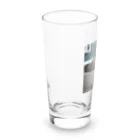 kojakechanのトイレに入るかわいいマンチカンのマカデミアナッツくん Long Sized Water Glass :left