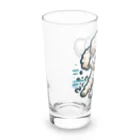 Tokyo_Doodleのもふもふアプリコット　トイプードル　みずあそび Long Sized Water Glass :left