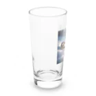 Sunbathingの美しい雪景色の中を這いずりながら喜んでいる蛇 Long Sized Water Glass :left