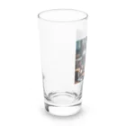 Koroniumの一匹の個性的な猫が絵筆を握っています Long Sized Water Glass :left