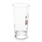 ピクセル堂のモダンレトロ：スタイリッシュなピクセル猫 Long Sized Water Glass :left